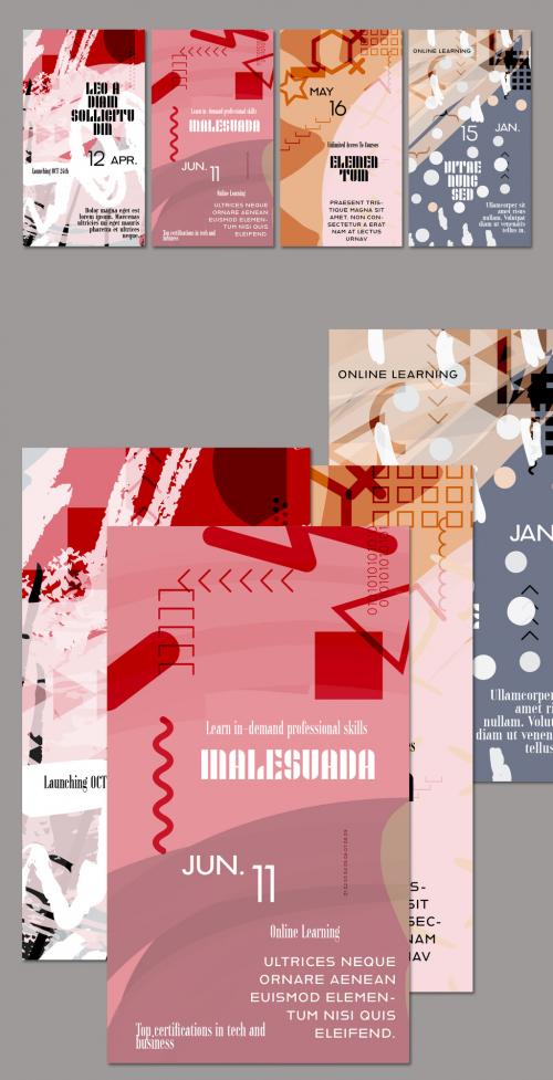 Social Media Story Post Layout Simple Geometric Shapes and Scribbles 582827150