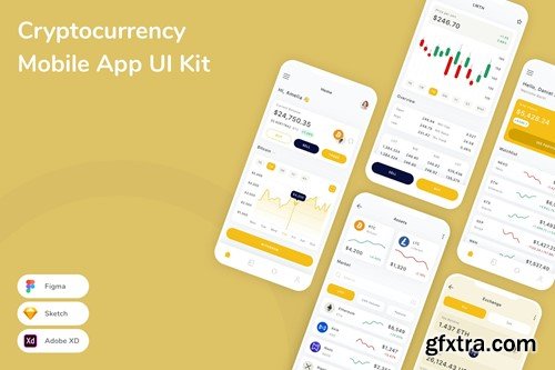 Cryptocurrency Mobile App UI Kit NS5XMKB Cryptocurrency Mobile App UI Kit NS5XMKB