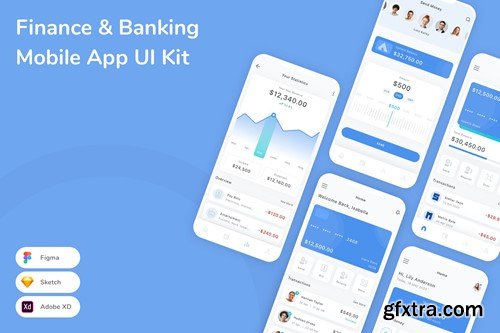 Finance & Banking Mobile App UI Kit DRSLF82 Finance & Banking Mobile App UI Kit DRSLF82