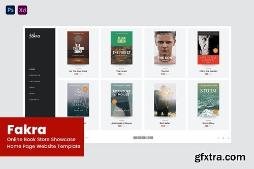 Fakra - Book Store Product Website Design Template Y3FX6DH Fakra - Book Store Product Website Design Template Y3FX6DH