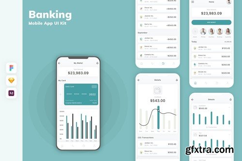 Banking Mobile App UI Kit 7YWCLN5 Banking Mobile App UI Kit 7YWCLN5
