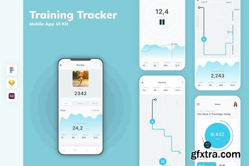 Training Tracker Mobile App UI Kit XVK4PAG Training Tracker Mobile App UI Kit XVK4PAG