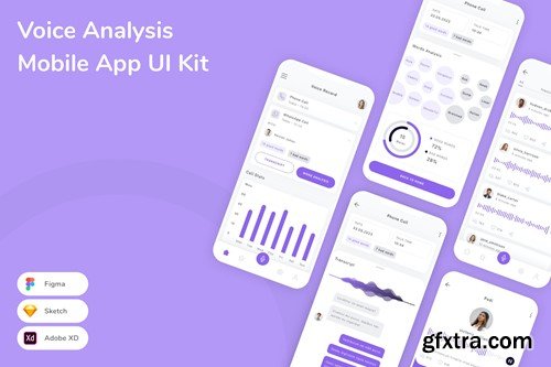Voice Analysis Mobile App UI Kit APKC7EN Voice Analysis Mobile App UI Kit APKC7EN