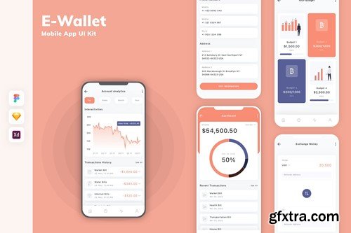 E-Wallet Mobile App UI Kit AQWMEEB E-Wallet Mobile App UI Kit AQWMEEB
