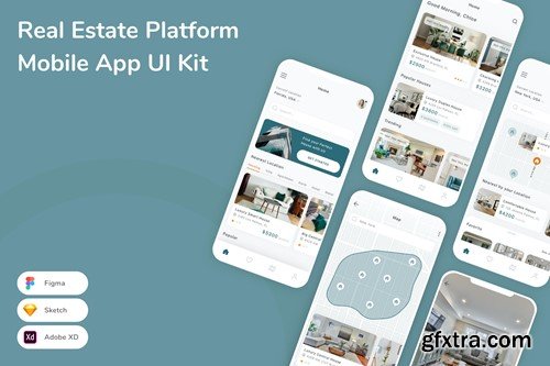 Real Estate Platform Mobile App UI Kit JJZ3Y4C Real Estate Platform Mobile App UI Kit JJZ3Y4C