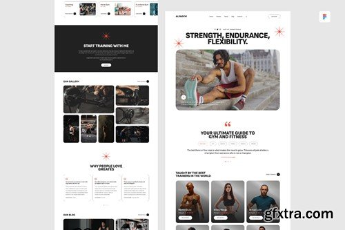 Gym & Fitness UI Design Template Figma 3TG9YUT Gym & Fitness UI Design Template Figma 3TG9YUT