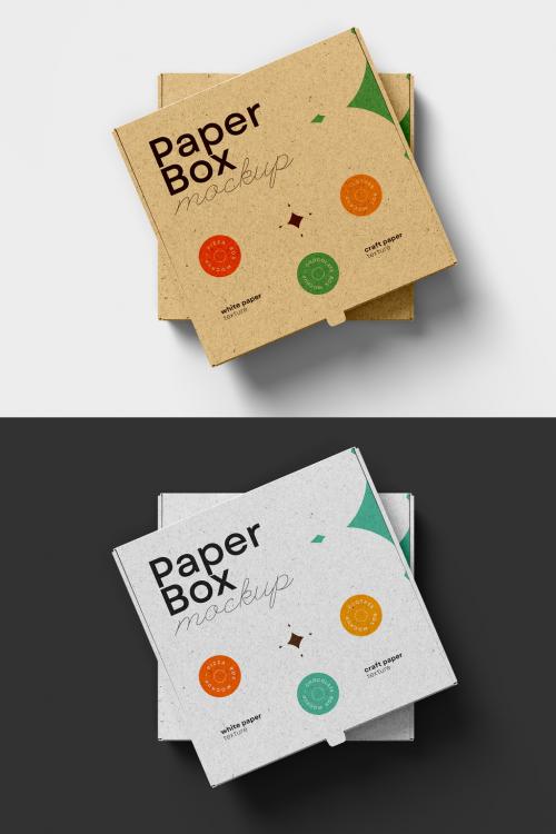 Paper Box Mockup for pizza, chocolate, clothes and etc 582789702