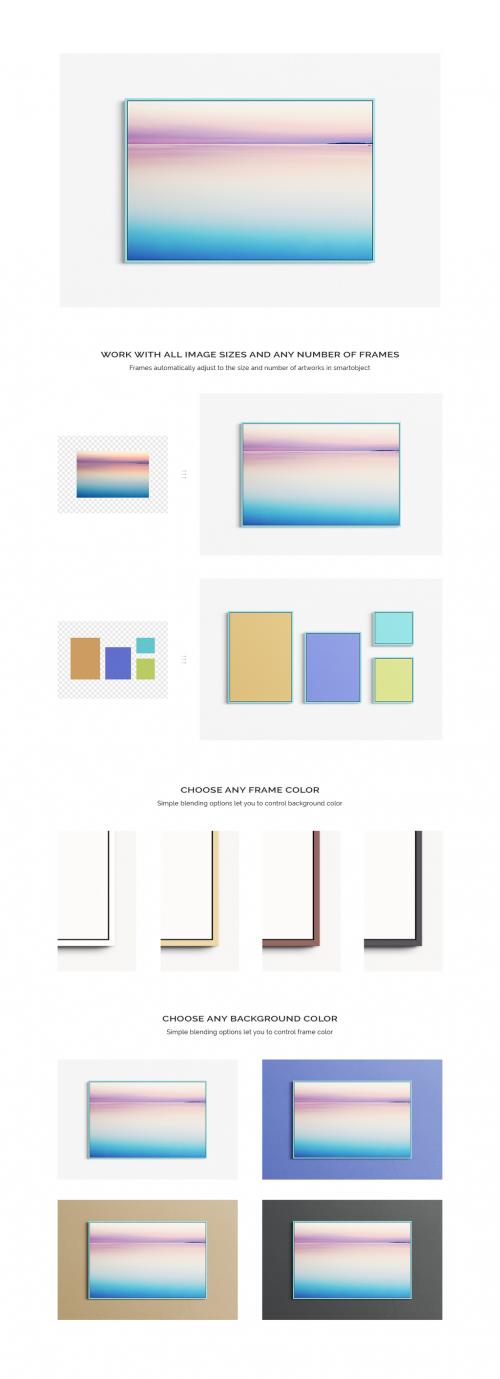 Interior Frame Wall Art Poster Indoor Mockup Template 584723384
