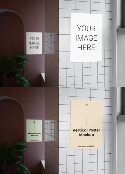 Hanging Double Poster Mockup 586575755