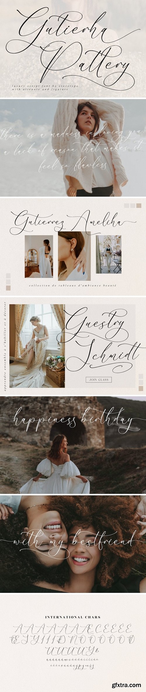 Gutierha Pattery Luxury Script Font