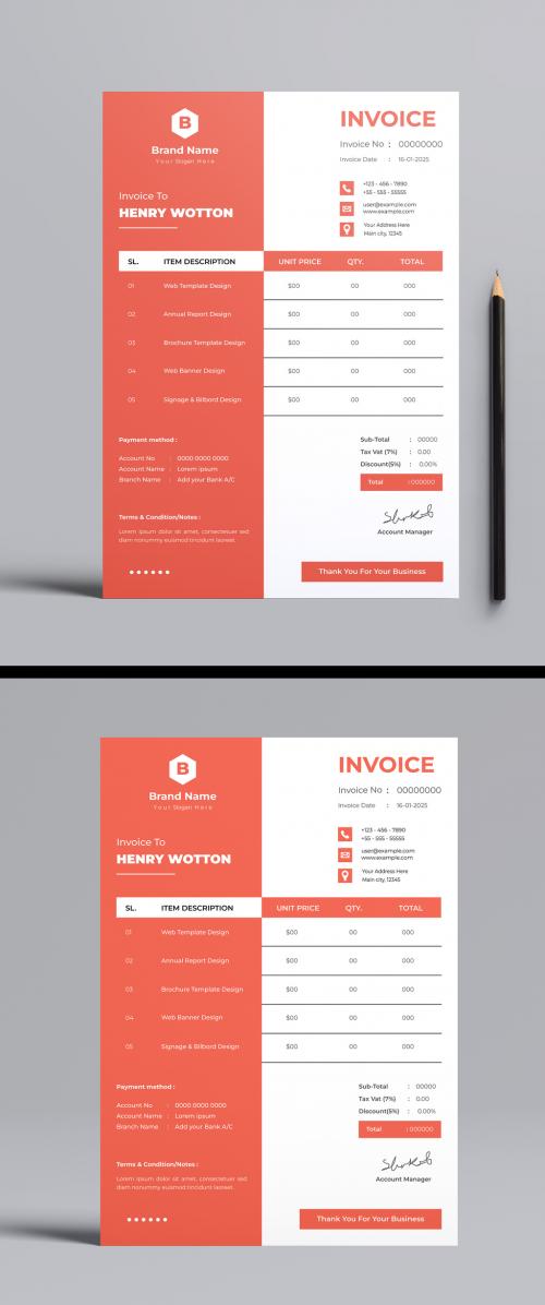 Resume Orange Color Design Template 566176551