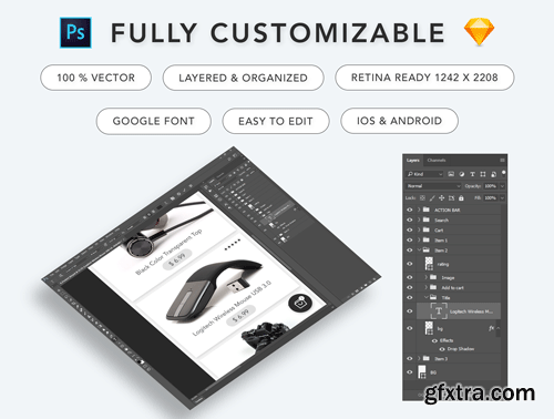 E Shop App UI Kit Ui8.net