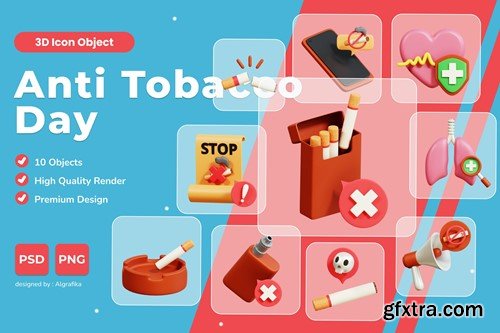 Anti Tobacco Day 3D Icon FB8RUZP