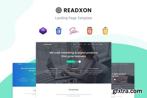 Readxon - Landing Page Template URLXXHB