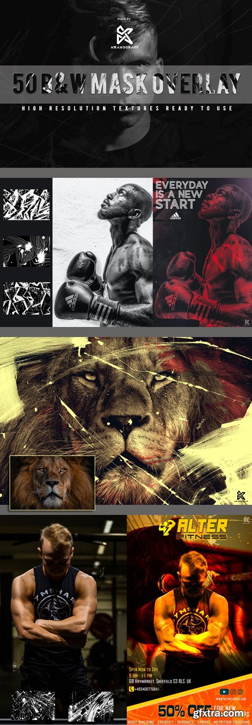 B&W Mask Overlays for Photoshop