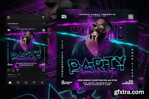 Night Club Party Flyer Template PX3ZKKF