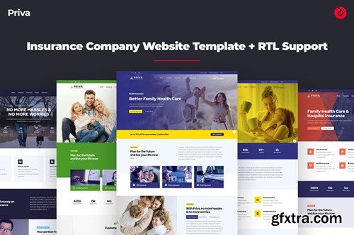 Priva - Insurance Company Website Template + RTL ULXX3S2