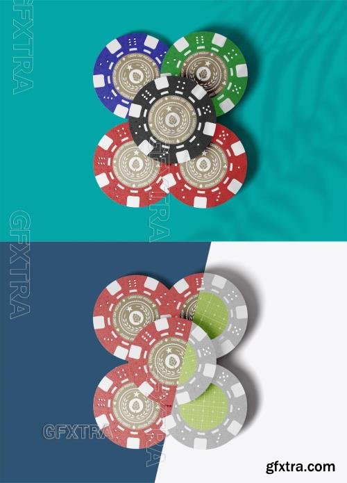 Set 5 Casino Tokens Mockup 607783332