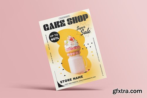 Cake Shop Flyer T47A7X7 Cake Shop Flyer T47A7X7