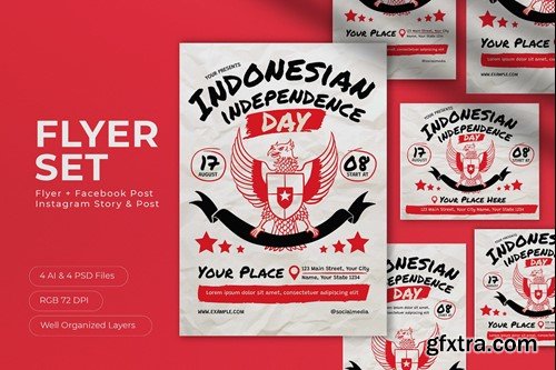 Ivory Hand Drawn Dirgahayu Indonesia Flyer Set BBYBV2D Ivory Hand Drawn Dirgahayu Indonesia Flyer Set BBYBV2D