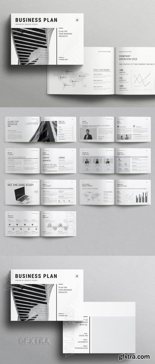 Business Plan Brochure Layout Landscape 605962870