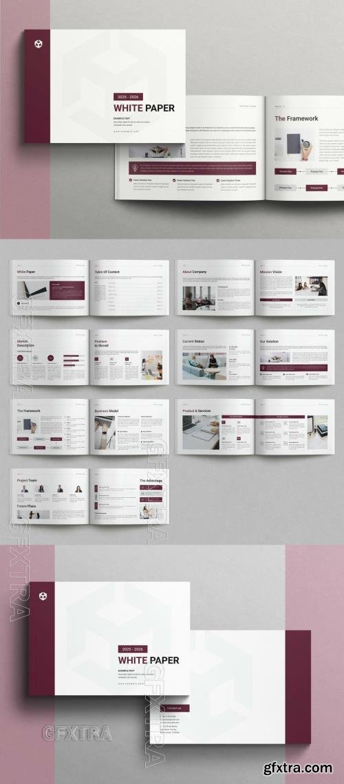 White Paper Layout Landscape 605645882