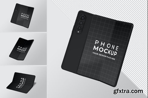 Galaxi Z Fold Mockup | Folding Smartphone 4XTWLXY Galaxi Z Fold Mockup | Folding Smartphone 4XTWLXY