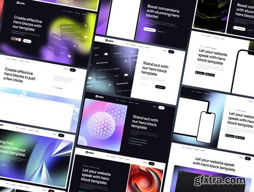 Hero Landing Page Screens | UI Base Ui8.net