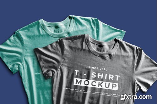 Two T-Shirt PSD Mockup LM8BP7S