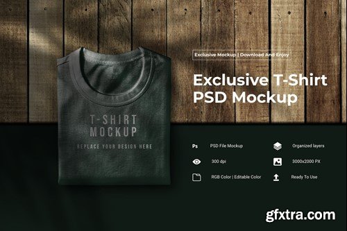Exclusive T-Shirt PSD Mockup 2YFSEYZ