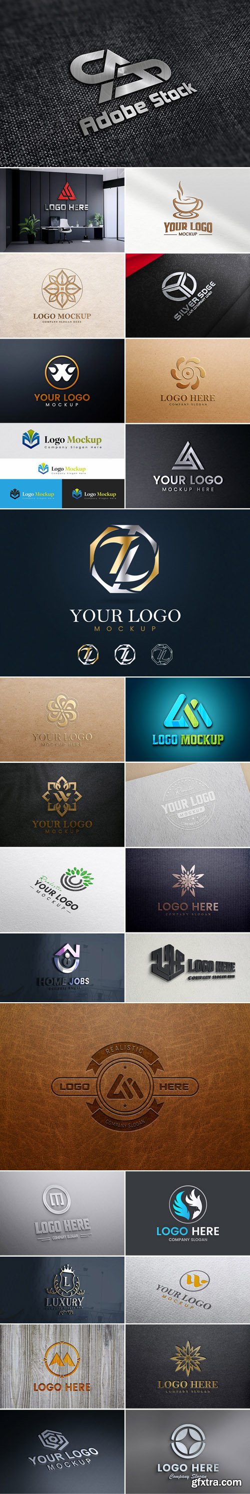 Modern 3D Logos PSD Mockups Collection Modern 3D Logos PSD Mockups Collection