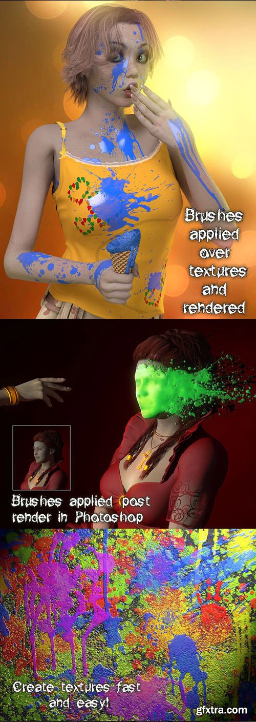 130+ Drop Splatter Brushes for Photoshop