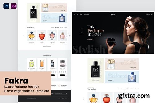 Fakra - Luxury Perfume Website Design Template KKMMHS4 Fakra - Luxury Perfume Website Design Template KKMMHS4