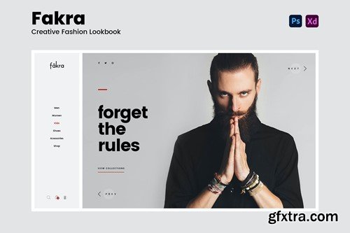 Fakra - Fashion Lookbook Website Design Template PCCMCWJ Fakra - Fashion Lookbook Website Design Template PCCMCWJ