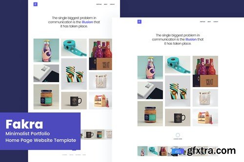 Fakra - Minimalist Portfolio Home Page Design VM5J622 Fakra - Minimalist Portfolio Home Page Design VM5J622