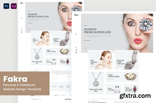 Fakra - Jewellery Website Design Template 3HU3349 Fakra - Jewellery Website Design Template 3HU3349