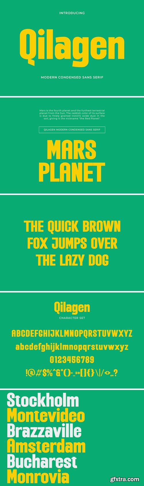 Qilagen - Modern Condensed Sans Serif Font Qilagen - Modern Condensed Sans Serif Font