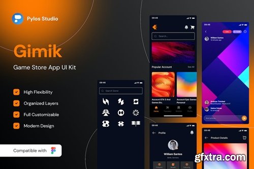 Gimik - Games Store App UI Kits FNYDELL Gimik - Games Store App UI Kits FNYDELL