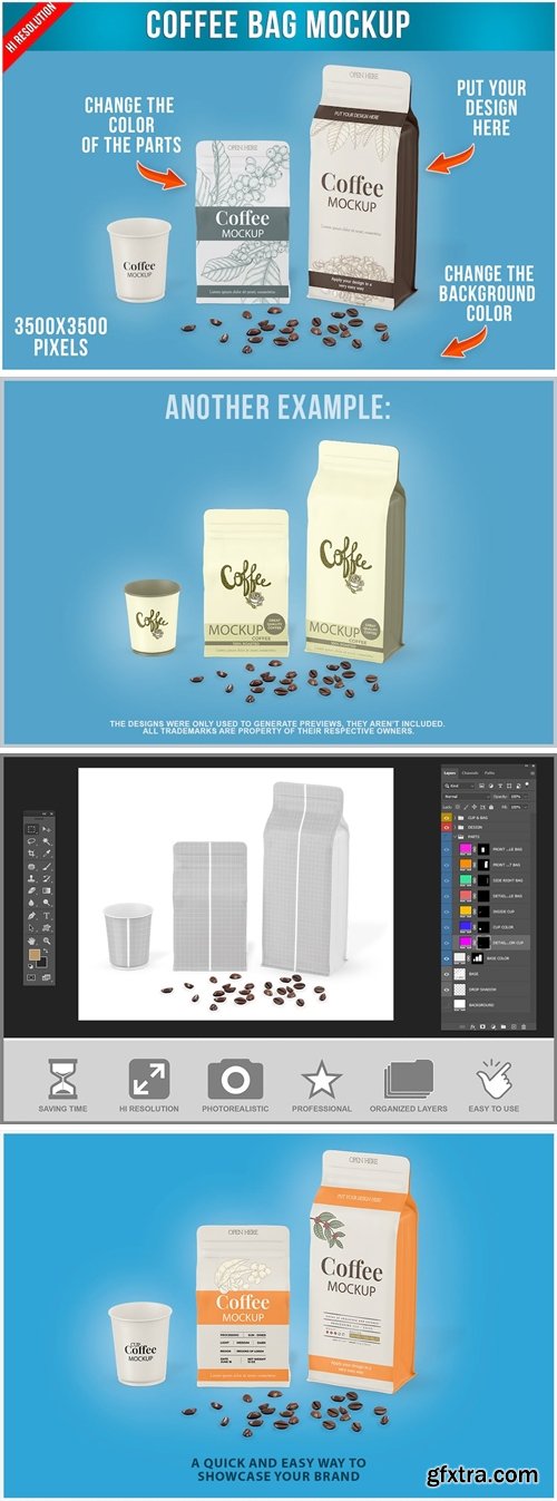Coffee Bag Mockup SBGE3K7 Coffee Bag Mockup SBGE3K7