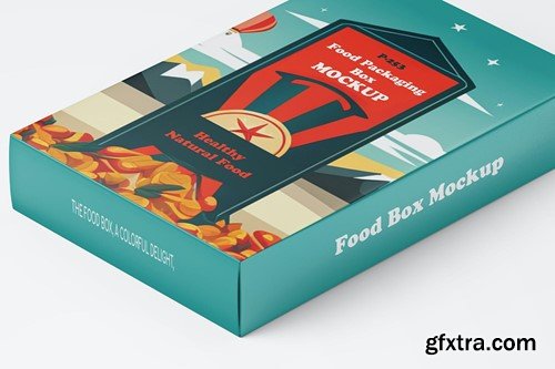 Premium Vertical Food Packaging Box PSD Mockup YGGXDCQ