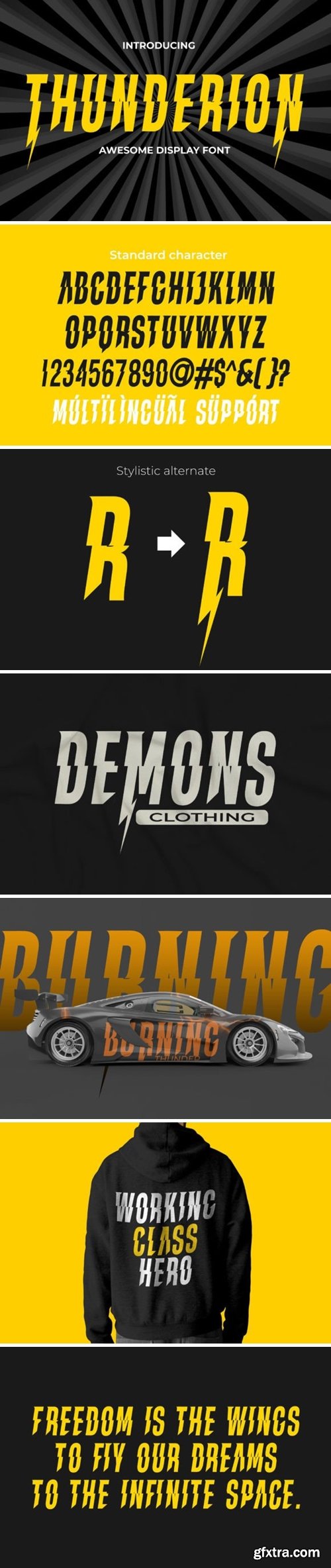 Thunderion Font Thunderion Font
