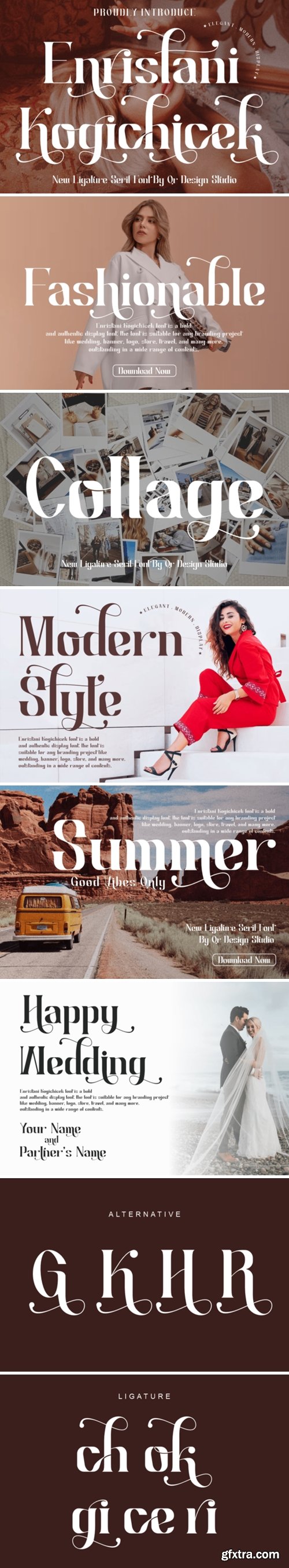 Enristani Kogichicek Font Enristani Kogichicek Font