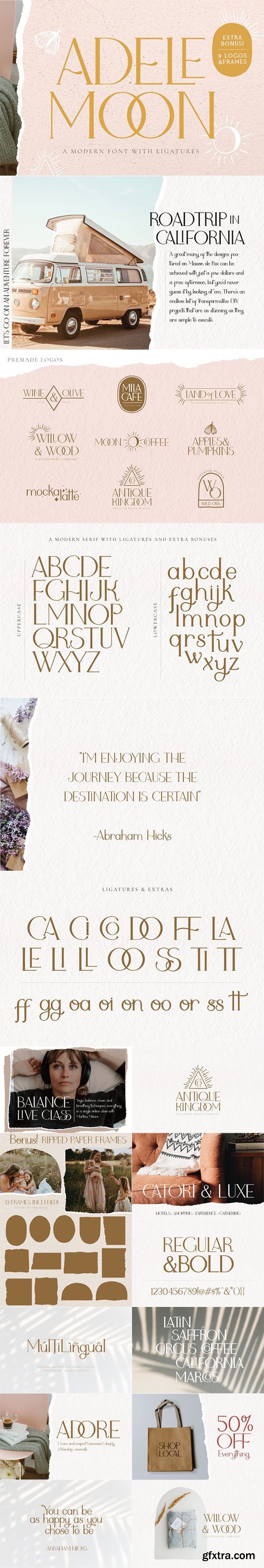 Adele Moon Font + Extras Adele Moon Font + Extras