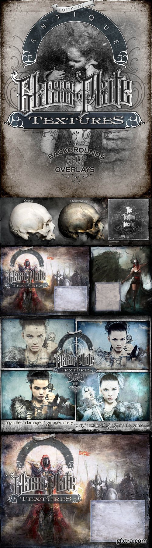 Antique Glass Plate Overlays for Photoshop Antique Glass Plate Overlays for Photoshop