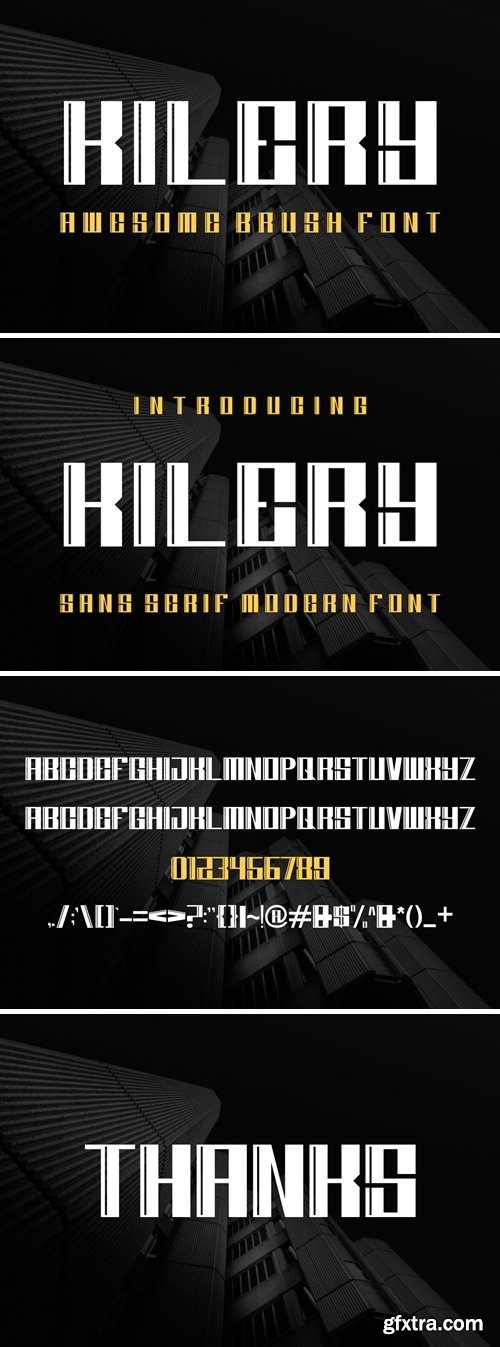 KILERY Modern Sans Serif Font