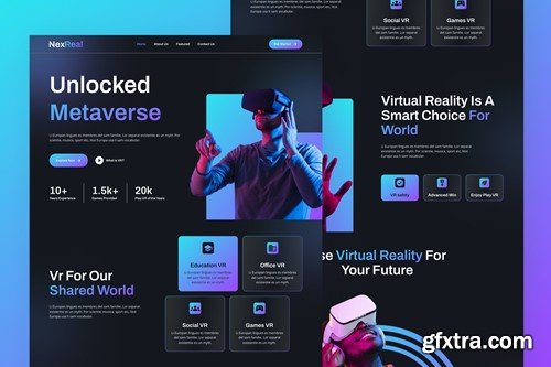 NexReal - Virtual Reality Landing Page B4M725B NexReal - Virtual Reality Landing Page B4M725B