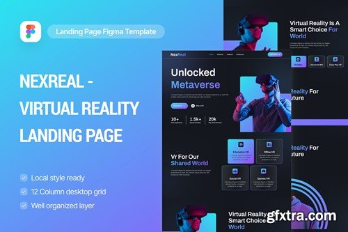 NexReal - Virtual Reality Landing Page B4M725B NexReal - Virtual Reality Landing Page B4M725B
