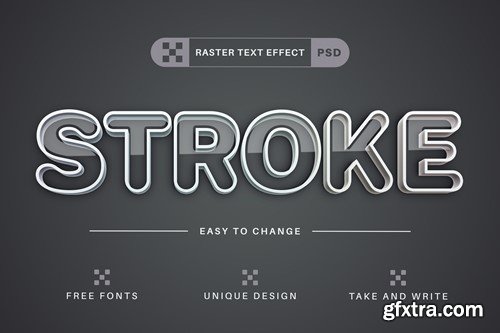 White Stroke - Editable Text Effect, Font Style MCQ3LKK White Stroke - Editable Text Effect, Font Style MCQ3LKK
