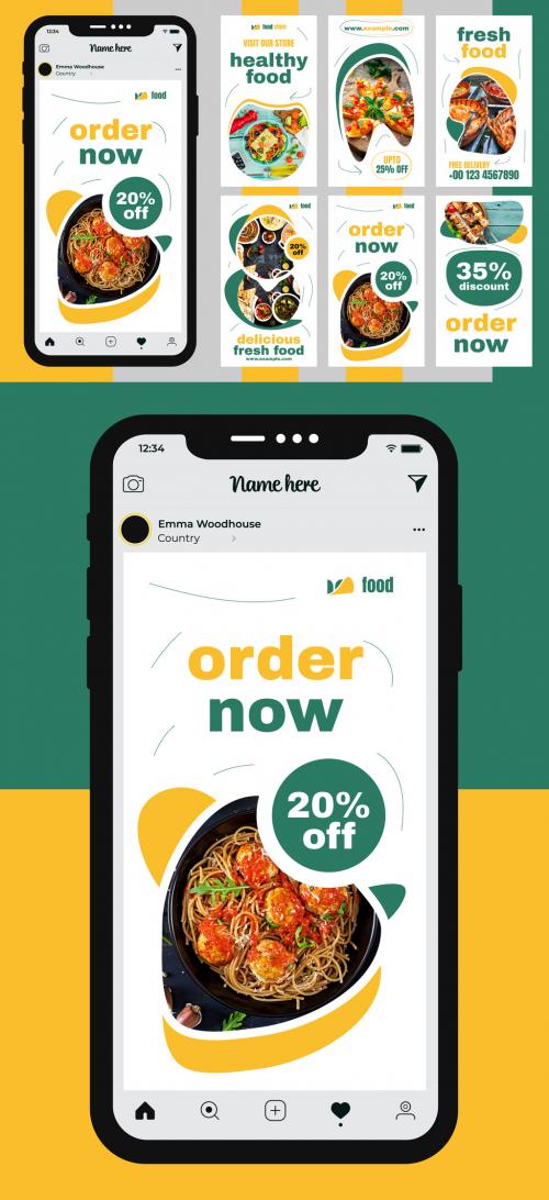 Fresh Food Story Design Template 579988476