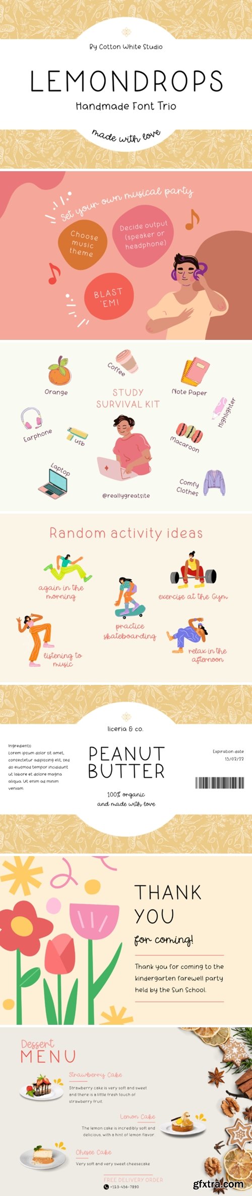 Lemondrops Trio Font Lemondrops Trio Font